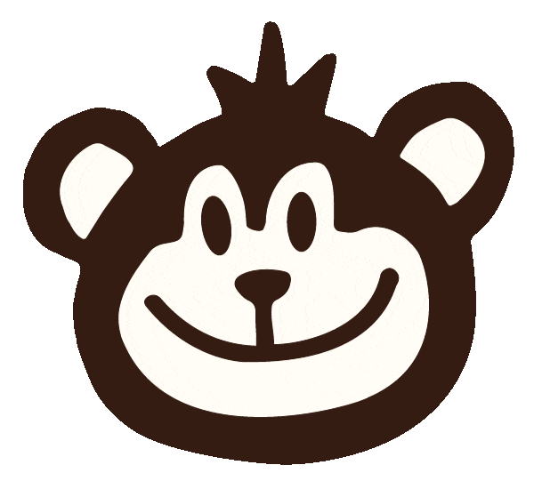 Monkey Smile Sticker by yomuzmuz