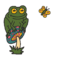 Frog Sticker by Knobby