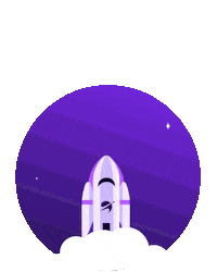 SpaceshipAU super rocket spaceship launch Sticker