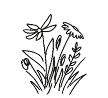 MyCottageGarden summer nature black flowers Sticker