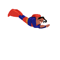 Super-Homem Swimming Sticker by Leandro Robles