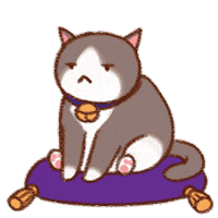 Cat Yawn Sticker by DressUpTimePrincess
