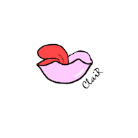 tongue lips Sticker by clairvrn