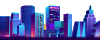 City Lights Skyline Sticker by AfterWork