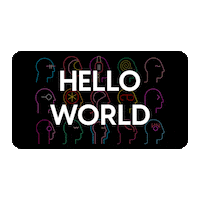 appleosophy hello blue swipe up neon Sticker