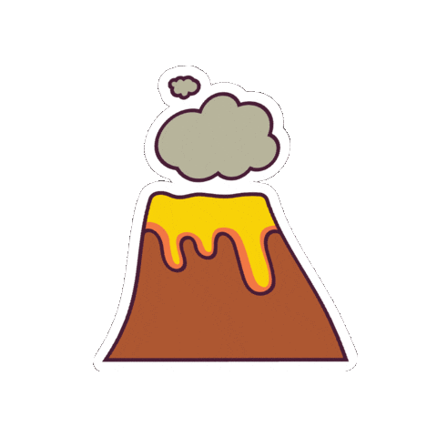 Volcano Erupt Sticker by Wind Sun Sky Entertainment
