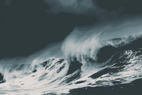 wave storm GIF by Evan Hilton
