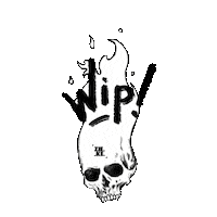 Skull Fuegoblanco Sticker