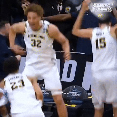 Go Blue College Basketball GIF by NCAA March Madness