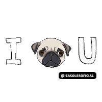 pug Sticker by Izasoler