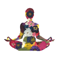 Flowers Meditation Sticker