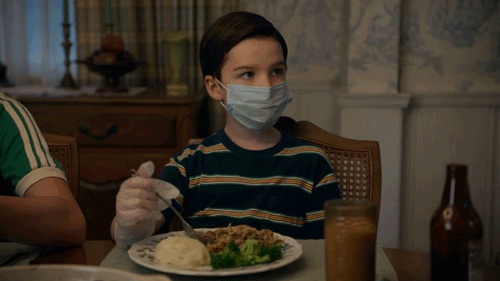 mask dinner GIF by CBS