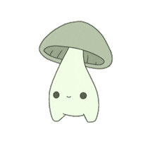 abitoads glow mushroom glow in the dark bioluminescent Sticker