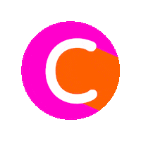 Pink Orange Sticker