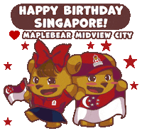 Bear Celebrate Sticker by MapleBear Midview City