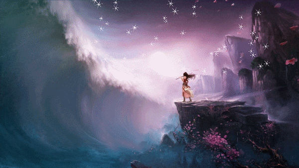PiperCreations giphyupload pipwecreations fantasyart sparkles wave female GIF