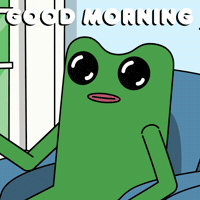 Good Morning Frog GIF by fwogs