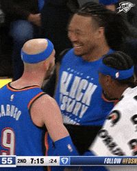 High Five Oklahoma City GIF by OKC Thunder