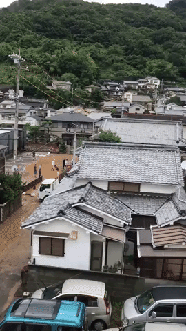 Buildings Destroyed Amid Severe Rainfall In Hiroshima