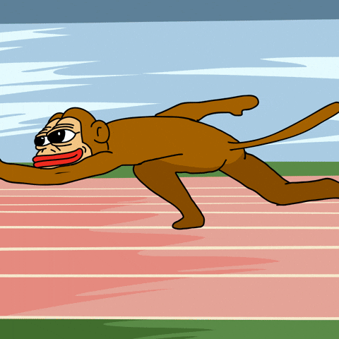 Gold Medal Running GIF by Ponke