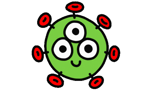 Doodle Virus Sticker by orlandosoyyo