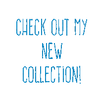mademoisellefauve blue hand lettering check out new collection Sticker