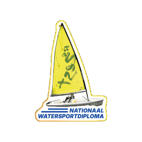nationaalwatersportdiploma giphygifmaker boot zeilen nwd Sticker