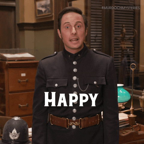 Happy Birthday Reaction GIF by Murdoch Mysteries