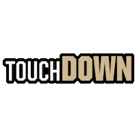 Touch Down Black And Gold Sticker by Purdue University