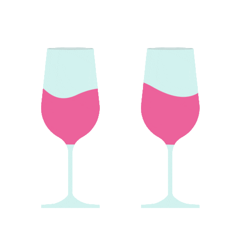therosepicnic pink celebrate drink cheers Sticker