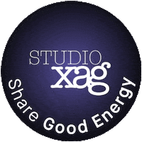 studioxag purple energy spin circle Sticker