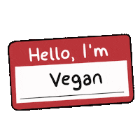 Vegan Hello Sticker