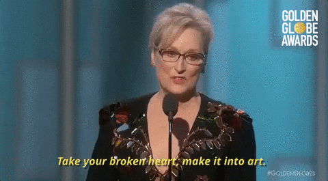 Take Your Broken Heart Make It Into Art GIF by Golden Globes