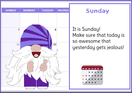 Days Of The Week Gnome GIF