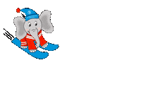 Elephant Skiing Sticker by Helena Beermeister