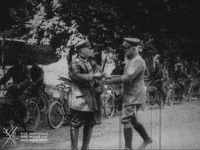 NationalWWIMuseum black and white pointing military footage GIF