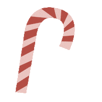 candy cane christmas Sticker by Mikyla Design