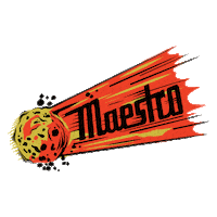 MaestroElectronics retro red space gold Sticker
