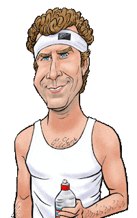 Will Ferrell Runner Sticker by eBibs