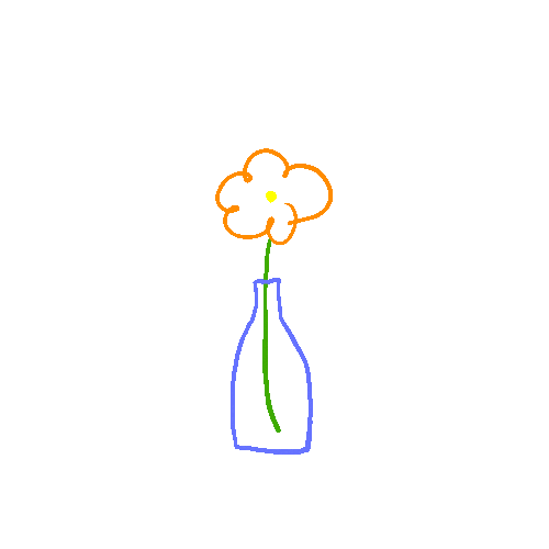Flower Orange Sticker