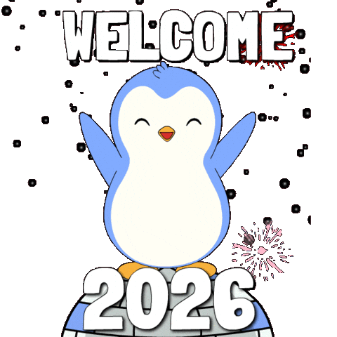 New Year Penguin Sticker by Pudgy Penguins