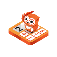 agrader study owl math maths Sticker