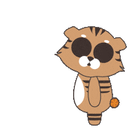 Surprised Tiger Sticker