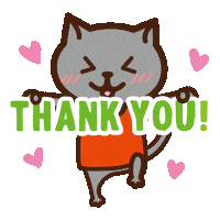 Cat Thank You Sticker