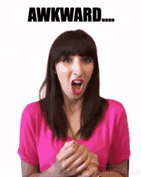 jennrobbins pink awkward uncomfortable embarassed GIF