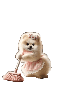 犬 Pom Sticker