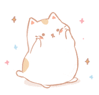 pururunpun cat chubby cheek puni Sticker