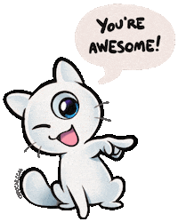 Friends Hello Sticker by Créu Cat