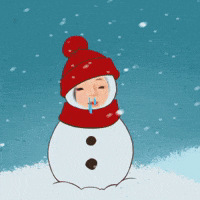 Cold Weather Snowman GIF