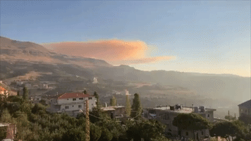 Cloud of Smoke From Beirut Explosion Visible 30 Miles Away